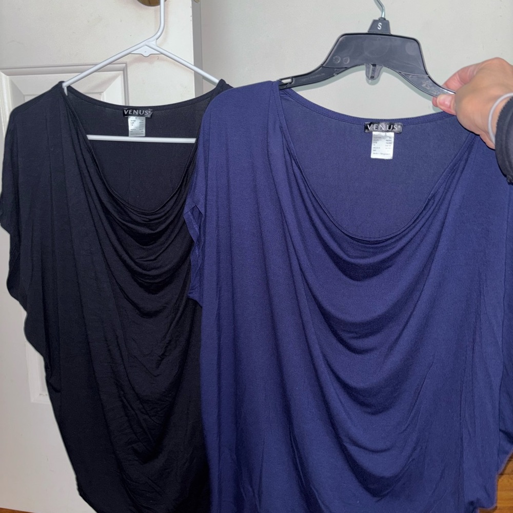 VENUS Navy and Black Shirts NWOT